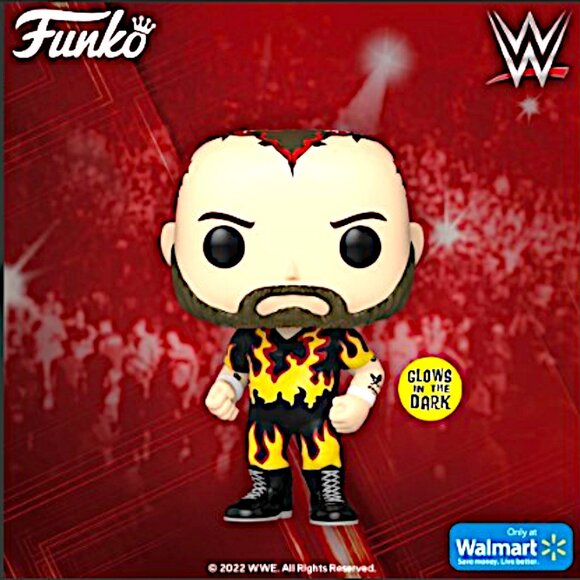 Funko Bam Bam Bigelow WWE Vinyl Figure #119 Glow in the Dark Walmart Exclusive - Picture 9 of 9